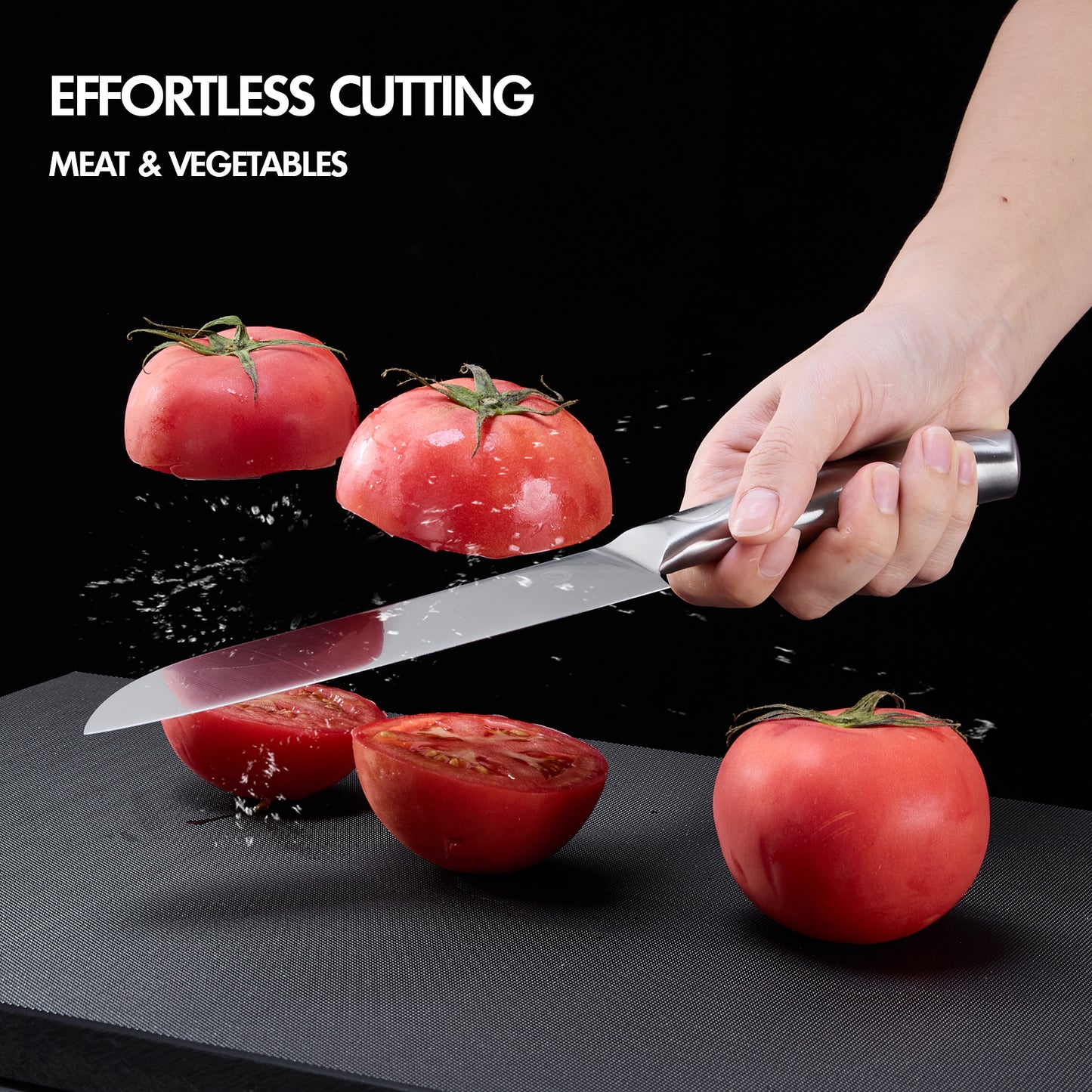 SHI BA ZI ZUO Santoku Knife and Fruit Knife,2-Piece Professional Kitchen Knife Set Chef Knife with Ergonomic Handle Stainless Steel for Kitchen and Restaurant