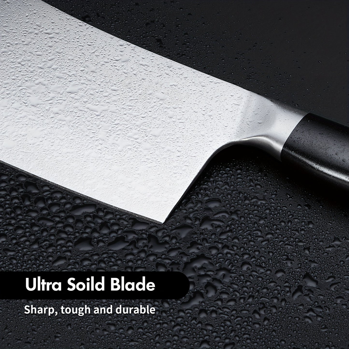 SHI BA ZI ZUO Chef's knife Kitchen knife High-quality stainless steel butcher knife Chinese cutting knife with full tang blade for cutting meat from bone